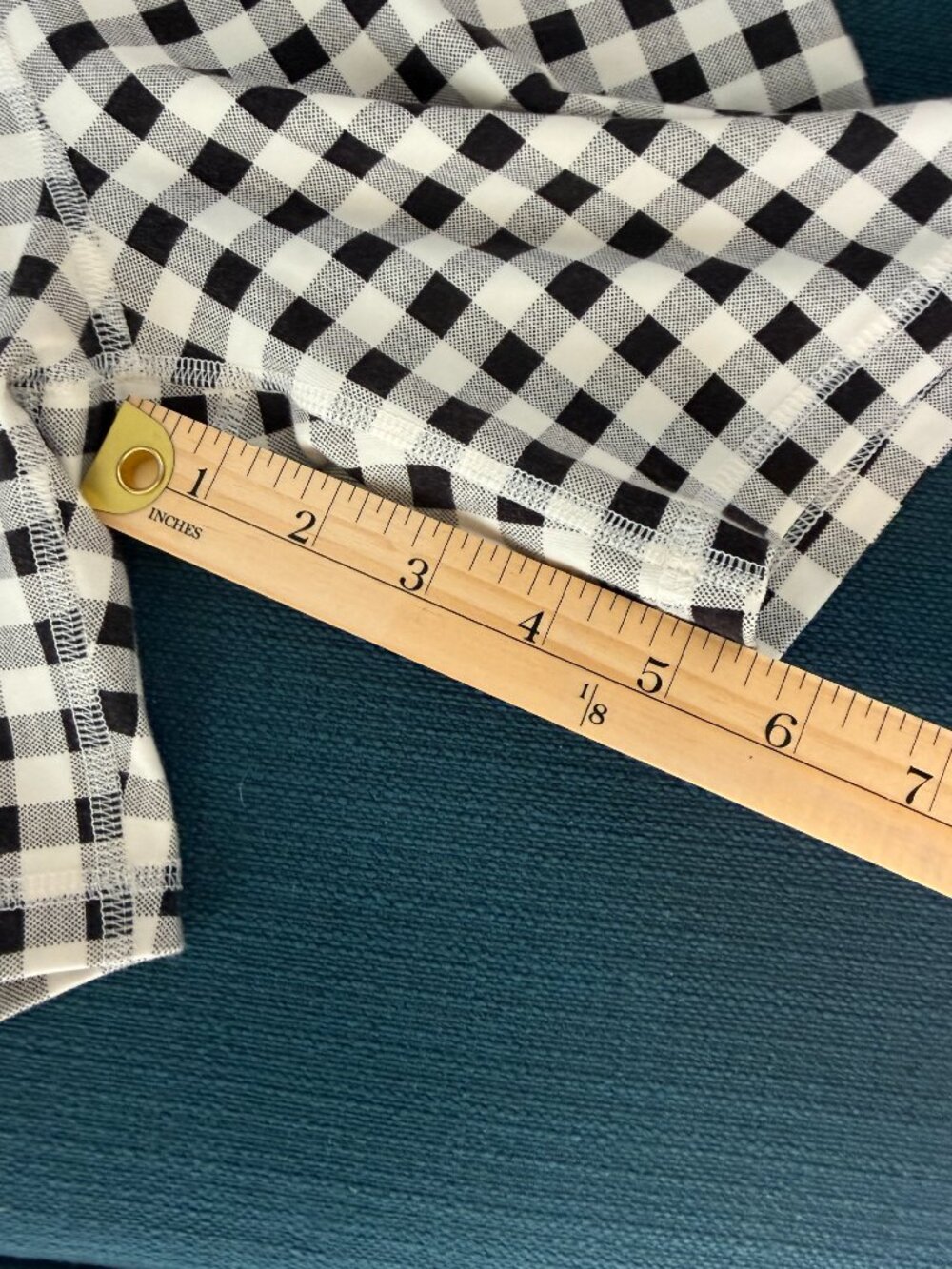 Old Navy Active Powerchill Racerback Checkered Romper in Black/White Plaid Check - Picture 6 of 10
